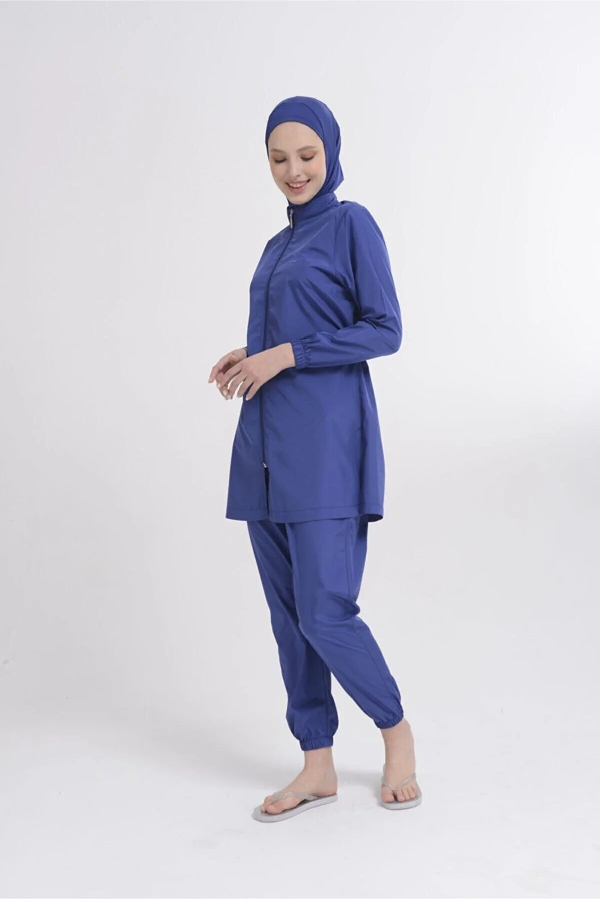 Plus-Size Blue Water-Proof Burkini